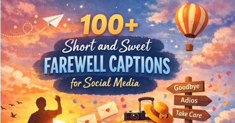 100+ Short and Sweet Farewell Captions for Social Media