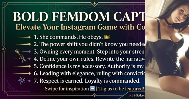 Bold Femdom Captions for Instagram