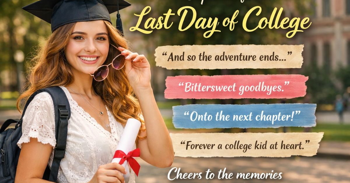 Captions for Last Day of College
