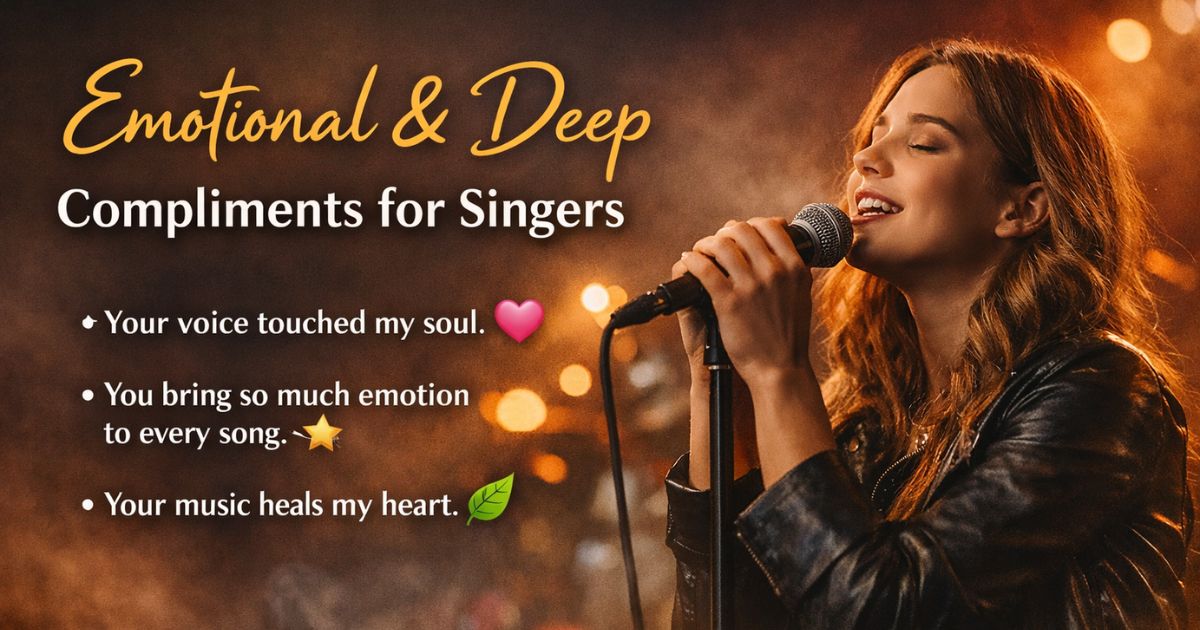 Record Compliments 500+ Best Compliments for a Singers Incredible Performance π€