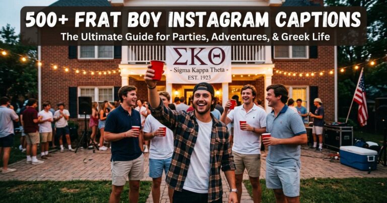 Frat Boy Instagram Captions