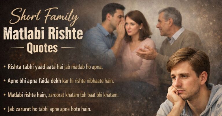 Short Family Matlabi Rishte Quotes