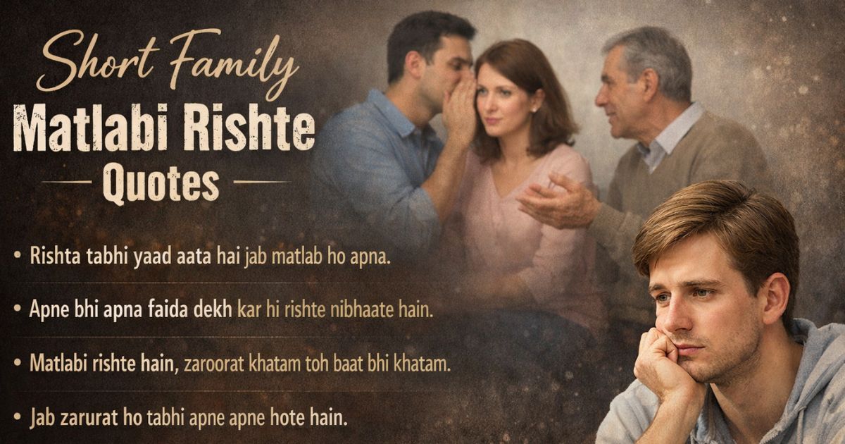 Short Family Matlabi Rishte Quotes