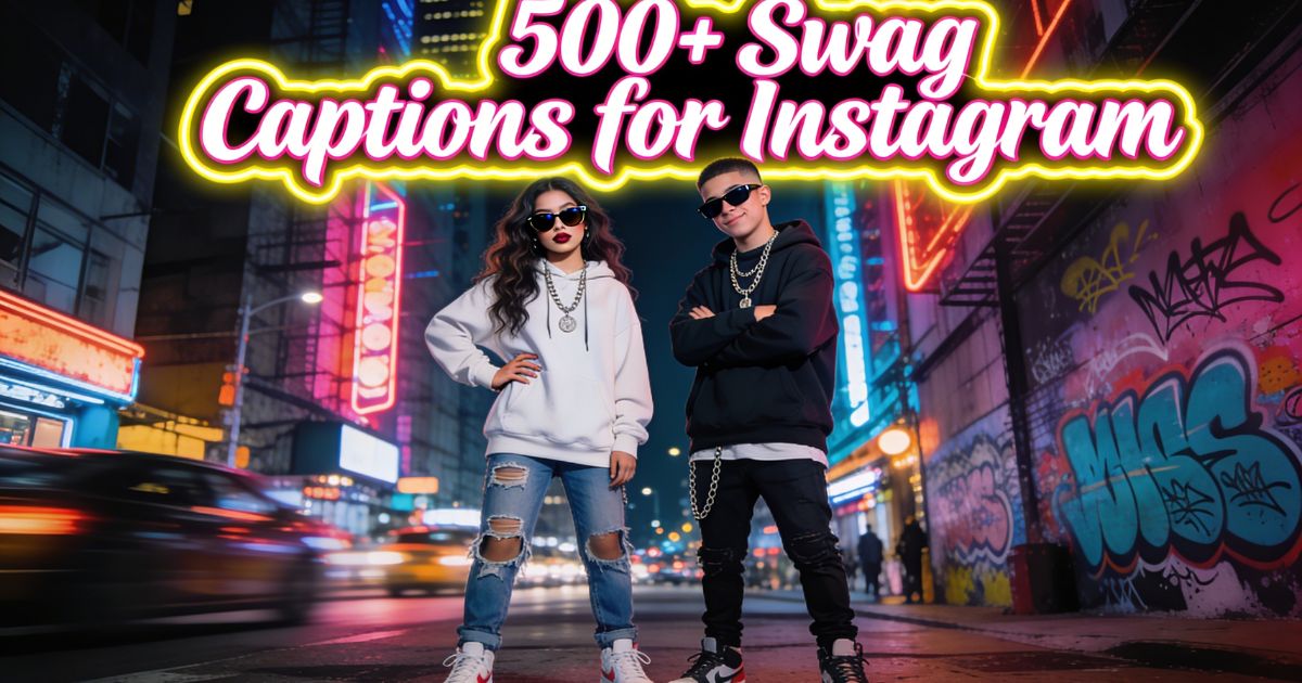 swag captions for instagram
