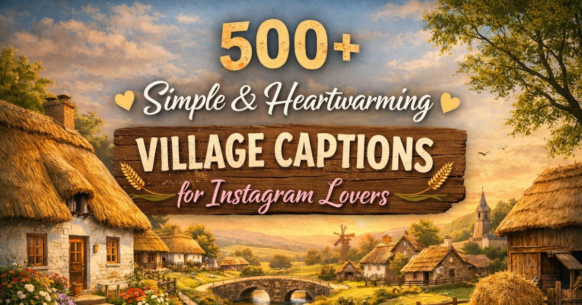 village captions for instagram