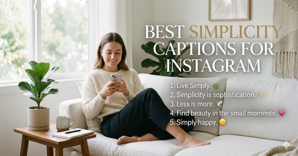 Best Simplicity Captions for Instagram